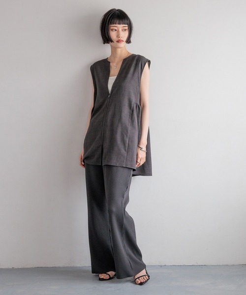 LOWRYS FARM(ローリーズファーム)の「バスケットベスト(その他アウター・レディース・チャコールグレー/アイボリー/ベージュ/ブラウン・FREE)」の8枚目の写真