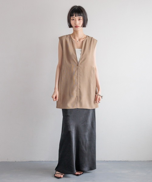 LOWRYS FARM(ローリーズファーム)の「バスケットベスト(その他アウター・レディース・チャコールグレー/アイボリー/ベージュ/ブラウン・FREE)」の5枚目の写真