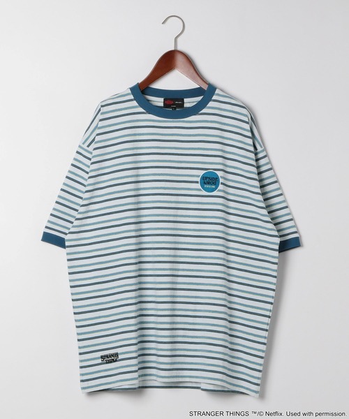 niko and...(ニコアンド)の「【STRANGER THINGS】コラボ ボーダーTシャツ(Tシャツ/カットソー・メンズ・イエロー/ブルー/オフホワイト・LARGE/MEDIUM)」の11枚目の写真