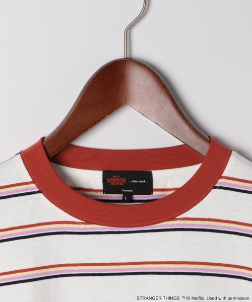 niko and...(ニコアンド)の「【STRANGER THINGS】コラボ ボーダーTシャツ(Tシャツ/カットソー・メンズ・イエロー/ブルー/オフホワイト・LARGE/MEDIUM)」の12枚目の写真