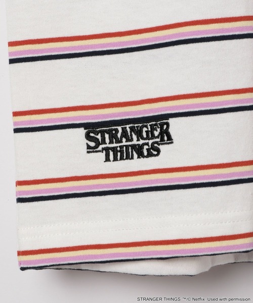 niko and...(ニコアンド)の「【STRANGER THINGS】コラボ ボーダーTシャツ(Tシャツ/カットソー・メンズ・イエロー/ブルー/オフホワイト・LARGE/MEDIUM)」の15枚目の写真