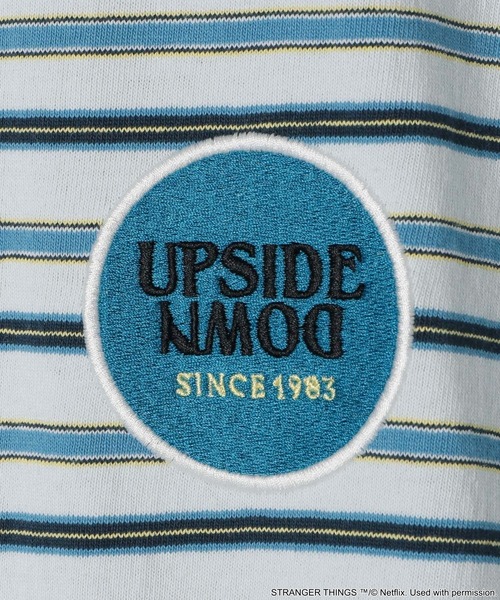 niko and...(ニコアンド)の「【STRANGER THINGS】コラボ ボーダーTシャツ(Tシャツ/カットソー・メンズ・イエロー/ブルー/オフホワイト・LARGE/MEDIUM)」の9枚目の写真
