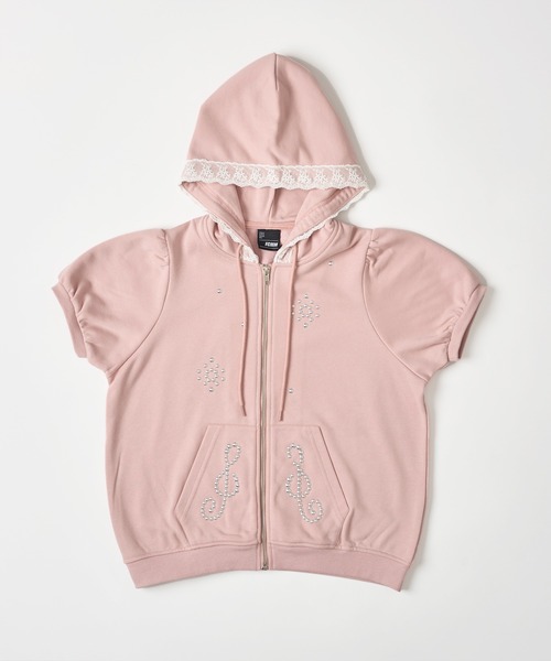 ネイビー フード付き パーカー　【日本限定】 パフスリーブパーカー　FCMM FCMM パーカー 「日本限定」PUFF SLEEVES PARKER / パフスリーブ