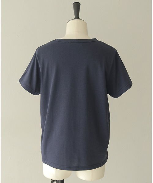 CLEIO(クレイオ)の「【CLEIO】ロゴ刺繍コットンTシャツ LOGO EMBROIDERED COTTON T-SHIRT/980-13616(Tシャツ/カットソー・レディース・ベージュ/ネイビー/アイボリー・FREE)」の17枚目の写真