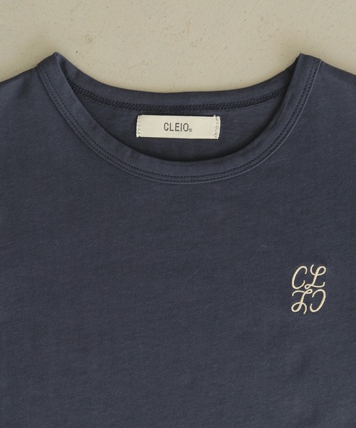 CLEIO(クレイオ)の「【CLEIO】ロゴ刺繍コットンTシャツ LOGO EMBROIDERED COTTON T-SHIRT/980-13616(Tシャツ/カットソー・レディース・ベージュ/ネイビー/アイボリー・FREE)」の19枚目の写真
