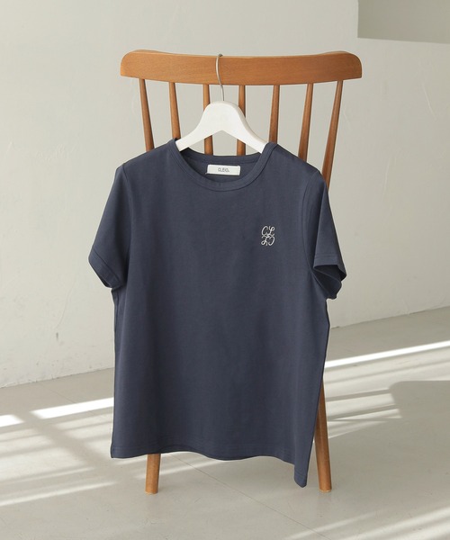 CLEIO(クレイオ)の「【CLEIO】ロゴ刺繍コットンTシャツ LOGO EMBROIDERED COTTON T-SHIRT/980-13616(Tシャツ/カットソー・レディース・ベージュ/ネイビー/アイボリー・FREE)」の18枚目の写真