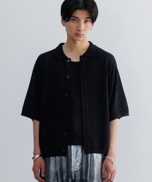 SINSS | Half sleeve mesh knit shirt / ハーフスリーブメッシュニットシャツ(シャツ/ブラウス)