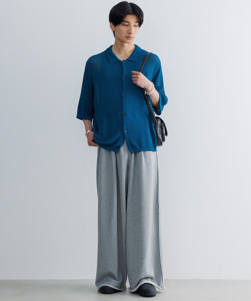 Half sleeve mesh knit shirt / ハーフスリーブメッシュニット