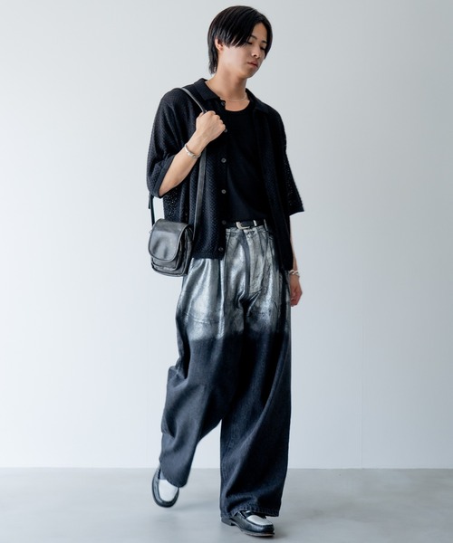 Lig. リグドット half sleeve shirt ハーフスリーブシャツ FVLMEN（フルメン）の「【FVLMEN】side button halfsleeve shirt