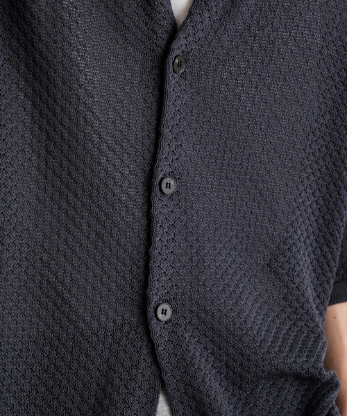 SINSS(シンス)の「Half sleeve mesh knit shirt / ハーフスリーブメッシュニットシャツ(シャツ/ブラウス・メンズ・ブルー/ブラック/チャコール・SMALL/MEDIUM/LARGE)」の15枚目の写真
