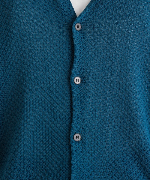 SINSS(シンス)の「Half sleeve mesh knit shirt / ハーフスリーブメッシュニットシャツ(シャツ/ブラウス・メンズ・ブルー/ブラック/チャコール・SMALL/MEDIUM/LARGE)」の10枚目の写真