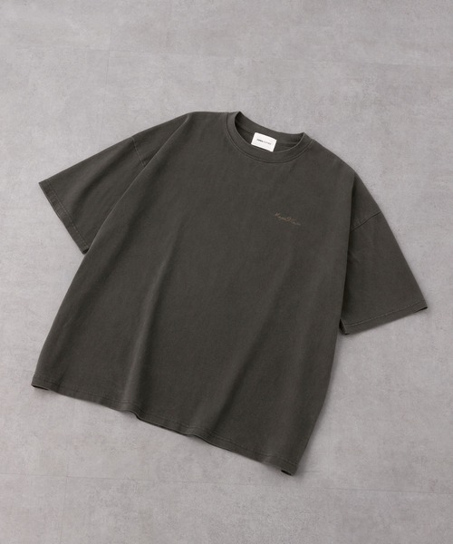 EMMA CLOTHES（エマクローズ）の「ヴィンテージライク ピグメント加工 フラワーグラフィックプリント オーバーサイズ半袖Tシャツ（Tシャツ/カットソー・レディース・ブラック系1/ブラック系/ホワイト系/ホワイト系1/ネイビー系・M/L）」の6枚目の写真