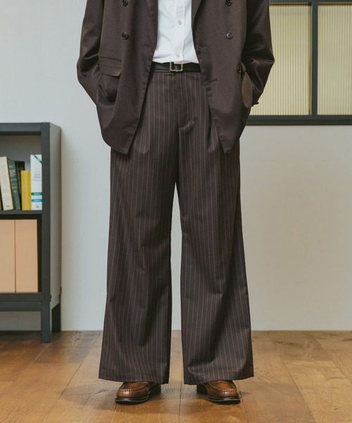 RAGEBLUE（レイジブルー）の「TRストレッチ/バギーワイドパンツ（スラックス・メンズ・ブラック/ブラウン系その他/ブラック系その他/ベージュ/ホワイト・SMALL/MEDIUM/LARGE）」の5枚目の写真