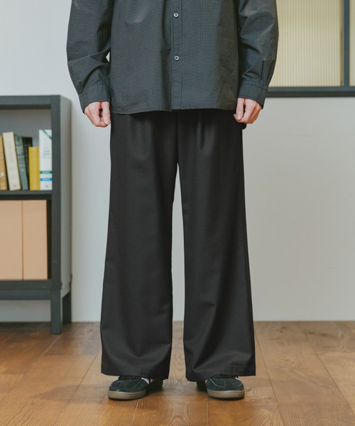 RAGEBLUE（レイジブルー）の「TRストレッチ/バギーワイドパンツ（スラックス・メンズ・ブラック/ブラウン系その他/ブラック系その他/ベージュ/ホワイト・SMALL/MEDIUM/LARGE）」の3枚目の写真
