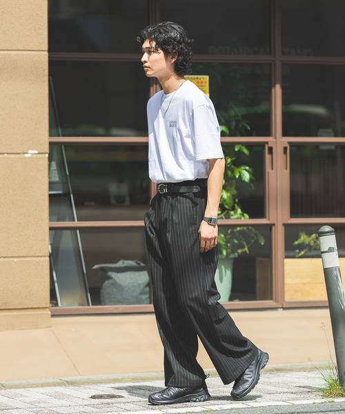 vermo ワイドスラックス グレー 変形ワイドパンツ バギー ワイドスラックス メンズ [M便 1/1] スラックス メンズ