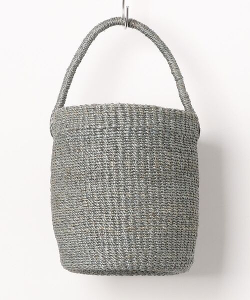 EARTH MADE（アースメイド）の「ABACA ROUND BAG（かごバッグ・レディース・ライトグレー/ナチュラル/グリーン/ブルー/イエロー/ピンク・FREE）」の2枚目の写真