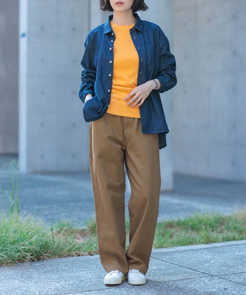 D.M.G.（ドミンゴ）の「[D.M.G / ディーエムジー] 5ozデニム ナチュラルシャツ（シャツ/ブラウス・レディース・ワンウォッシュ・3/2）」の6枚目の写真