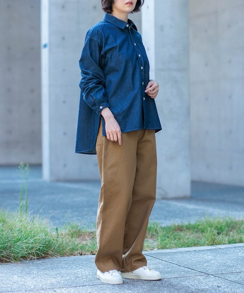 D.M.G.（ドミンゴ）の「[D.M.G / ディーエムジー] 5ozデニム ナチュラルシャツ（シャツ/ブラウス・レディース・ワンウォッシュ・3/2）」の5枚目の写真