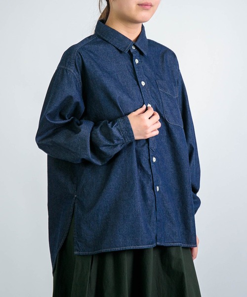 D.M.G.（ドミンゴ）の「[D.M.G / ディーエムジー] 5ozデニム ナチュラルシャツ（シャツ/ブラウス・レディース・ワンウォッシュ・3/2）」の10枚目の写真