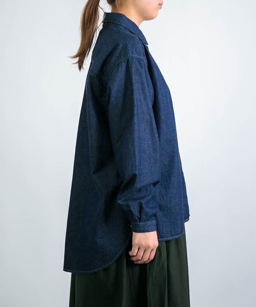 D.M.G.（ドミンゴ）の「[D.M.G / ディーエムジー] 5ozデニム ナチュラルシャツ（シャツ/ブラウス・レディース・ワンウォッシュ・3/2）」の14枚目の写真