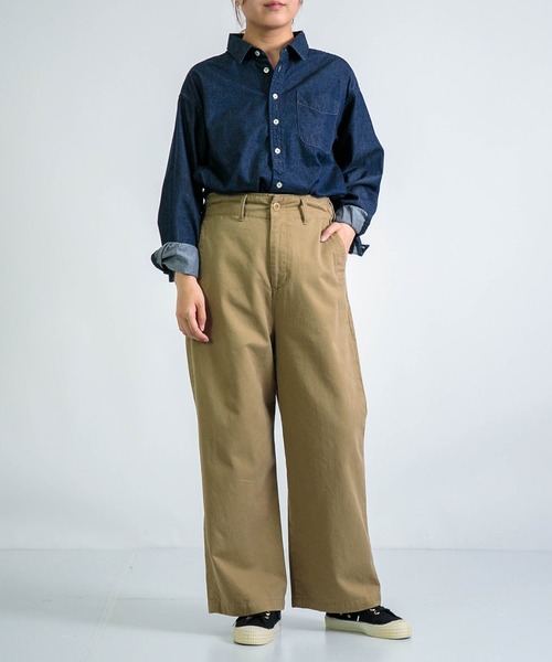 D.M.G.（ドミンゴ）の「[D.M.G / ディーエムジー] 5ozデニム ナチュラルシャツ（シャツ/ブラウス・レディース・ワンウォッシュ・3/2）」の11枚目の写真