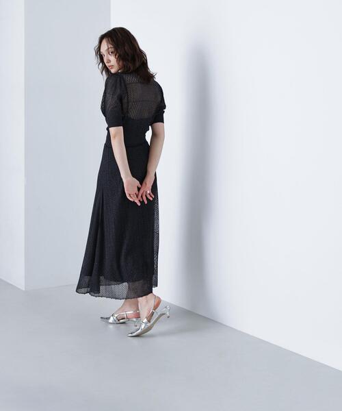 NATURAL BEAUTY BASIC（ナチュラルビューティーベーシック）の「◇レースニットスカート（スカート・レディース・ブラック/ライトグリーン・MEDIUM/P/S）」の7枚目の写真