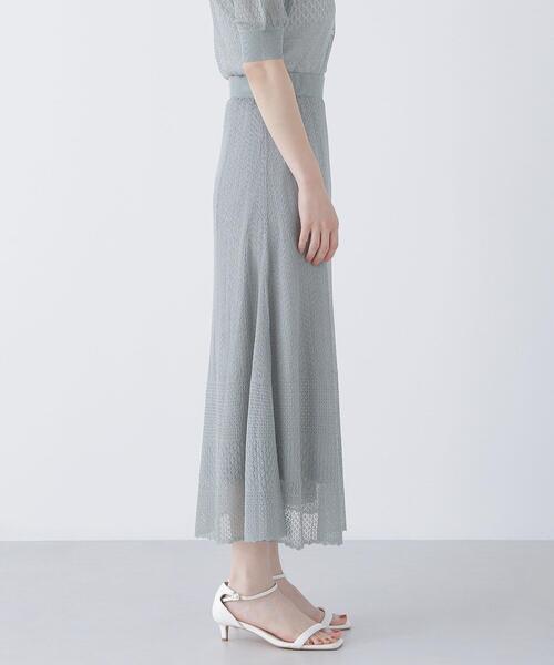 NATURAL BEAUTY BASIC（ナチュラルビューティーベーシック）の「◇レースニットスカート（スカート・レディース・ブラック/ライトグリーン・MEDIUM/P/S）」の18枚目の写真