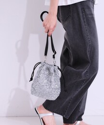 SHOO・LA・RUE | スパンコール巾着ショルダーバッグ(ショルダーバッグ)