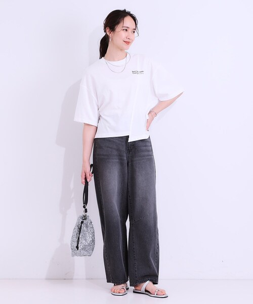 SHOO・LA・RUE（シューラルー）の「スパンコール巾着ショルダーバッグ（ショルダーバッグ・レディース・ブラック/シルバー/オフホワイト・00）」の12枚目の写真