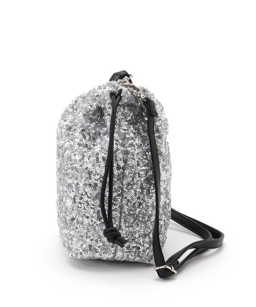 SHOO・LA・RUE（シューラルー）の「スパンコール巾着ショルダーバッグ（ショルダーバッグ・レディース・ブラック/シルバー/オフホワイト・00）」の16枚目の写真