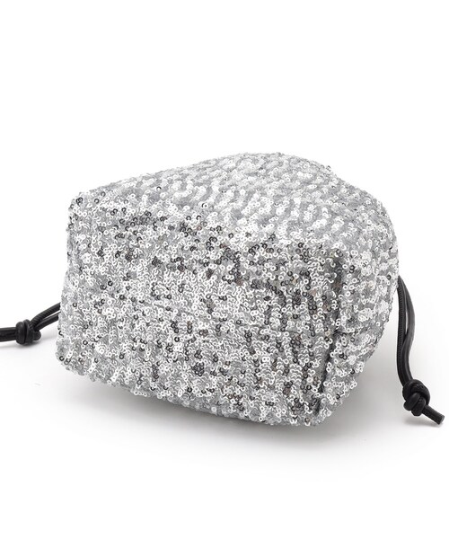 SHOO・LA・RUE（シューラルー）の「スパンコール巾着ショルダーバッグ（ショルダーバッグ・レディース・ブラック/シルバー/オフホワイト・00）」の6枚目の写真