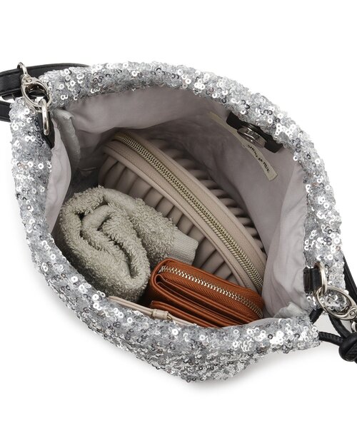 SHOO・LA・RUE（シューラルー）の「スパンコール巾着ショルダーバッグ（ショルダーバッグ・レディース・ブラック/シルバー/オフホワイト・00）」の10枚目の写真