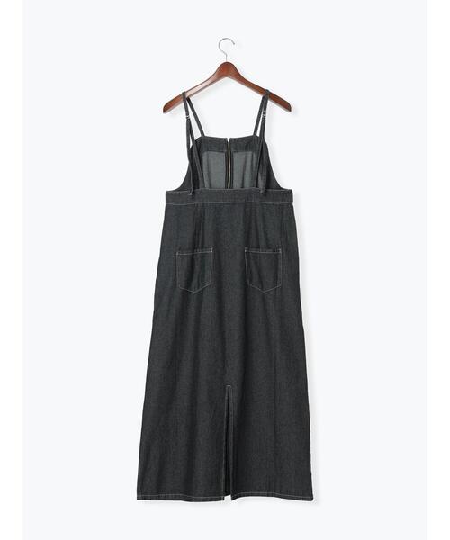 Te chichi TERRASSE（テチチテラス）の「◎フロントジップデニムジャンパースカート（ワンピース・レディース・ブルー/ブラック・F）」の8枚目の写真