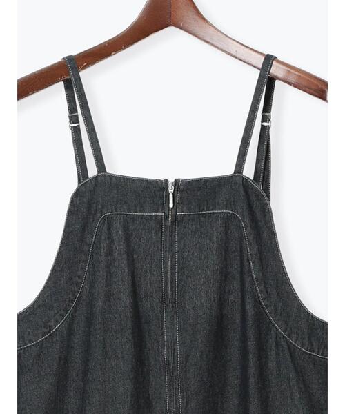 Te chichi TERRASSE（テチチテラス）の「◎フロントジップデニムジャンパースカート（ワンピース・レディース・ブルー/ブラック・F）」の7枚目の写真