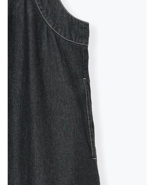 Te chichi TERRASSE（テチチテラス）の「◎フロントジップデニムジャンパースカート（ワンピース・レディース・ブルー/ブラック・F）」の6枚目の写真