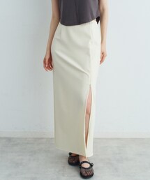 slit jersey skirt
