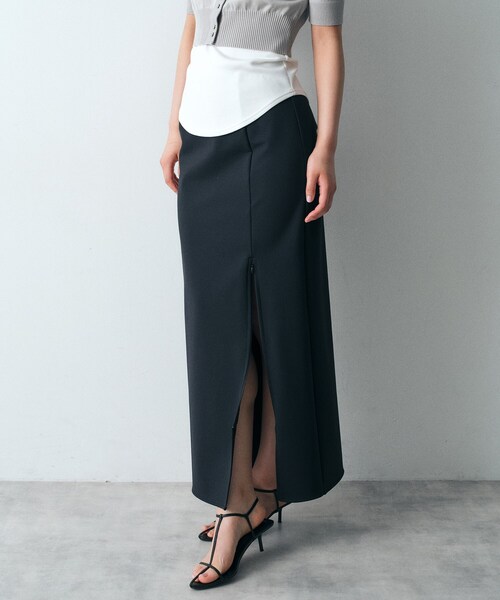 CODE A（コードエー）の「slit jersey skirt（スカート・レディース・オフホワイト/グレー/ブラック・34/36/38）」の11枚目の写真