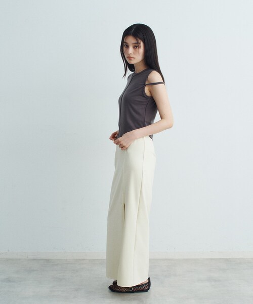 CODE A（コードエー）の「slit jersey skirt（スカート・レディース・オフホワイト/グレー/ブラック・34/36/38）」の16枚目の写真