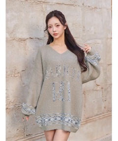 ダーリッチ darich ミックスカラーRDニットチュニック PNK ピンク ダーリッチ Darich ミックスカラーRDニットチュニック （ピンク