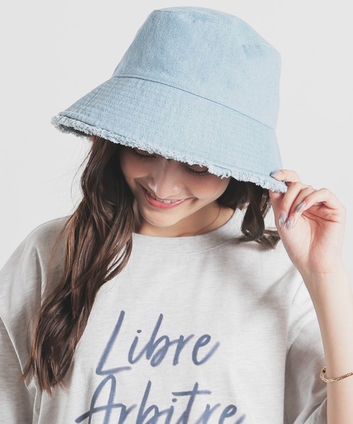 Honeys（ハニーズ）の「フリンジバケットハット（ハット・レディース・ブラック系その他3/ホワイト系その他2/ブルー系その他3/ブラック系その他2・FREE）」の4枚目の写真