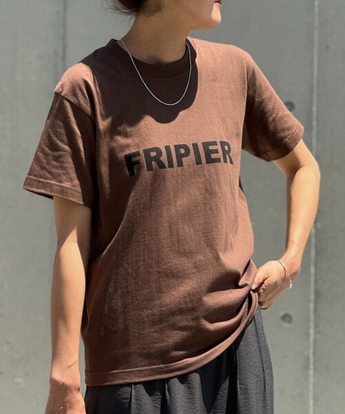 BEARDSLEY（ビアズリー）の「フリピエロゴTee（Tシャツ/カットソー・レディース・ホワイト/ブラウン・FREE）」の2枚目の写真