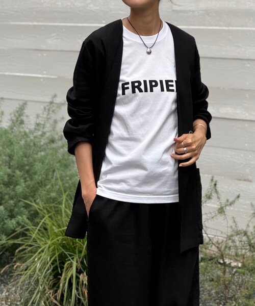 BEARDSLEY（ビアズリー）の「フリピエロゴTee（Tシャツ/カットソー・レディース・ホワイト/ブラウン・FREE）」の5枚目の写真