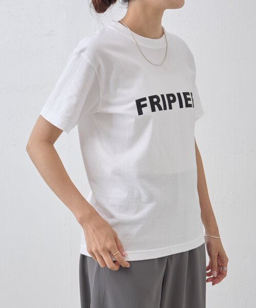 BEARDSLEY（ビアズリー）の「フリピエロゴTee（Tシャツ/カットソー・レディース・ホワイト/ブラウン・FREE）」の9枚目の写真