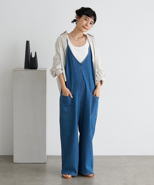 URBAN RESEARCH Vネック デニムサロペット 楽天市場】Vネックデニムサロペット／アーバンリサーチ（URBAN