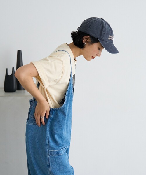 FREAK'S STORE（フリークスストア）の「サマー Vネック デニムサロペット/ レーヨン混 紐サロペ（サロペット/オーバーオール・レディース・ブルー/サックスブルー・SMALL/MEDIUM）」の8枚目の写真