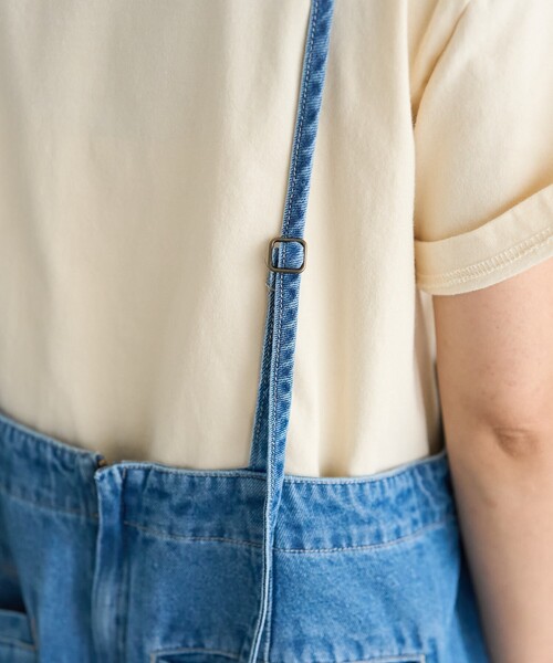 FREAK'S STORE（フリークスストア）の「サマー Vネック デニムサロペット/ レーヨン混 紐サロペ（サロペット/オーバーオール・レディース・ブルー/サックスブルー・SMALL/MEDIUM）」の20枚目の写真