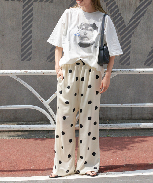 OUTDOOR PRODUCTS（アウトドアプロダクツ）の「SCREEN STARS ex DOG Tee (ミニチュア シュナウザー)（Tシャツ/カットソー・レディース・ホワイト系その他・LARGE/MEDIUM）」の2枚目の写真