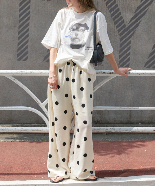 OUTDOOR PRODUCTS（アウトドアプロダクツ）の「SCREEN STARS ex DOG Tee (ミニチュア シュナウザー)（Tシャツ/カットソー・レディース・ホワイト系その他・LARGE/MEDIUM）」の3枚目の写真