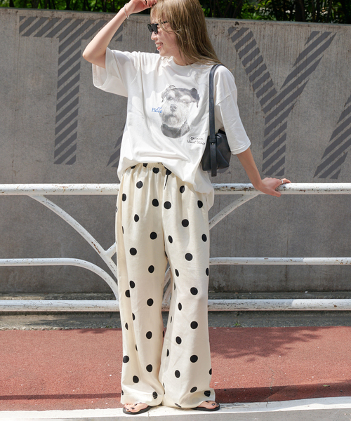 OUTDOOR PRODUCTS（アウトドアプロダクツ）の「SCREEN STARS ex DOG Tee (ミニチュア シュナウザー)（Tシャツ/カットソー・レディース・ホワイト系その他・LARGE/MEDIUM）」の4枚目の写真