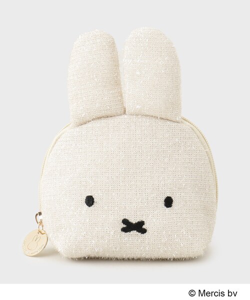 OPAQUE.CLIP（オペークドットクリップ）の「【miffyコラボ】フェイス型キラキラポーチ（ポーチ・レディース・シルバー系7/ゴールド系7/オフホワイト/ブラック/ライトベージュ・00）」の3枚目の写真